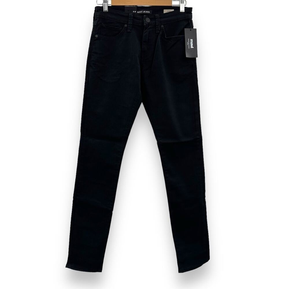 Mavi James Skinny Mid Rise Jeans in Black Brooklyn Sz 28 x 32 NEW